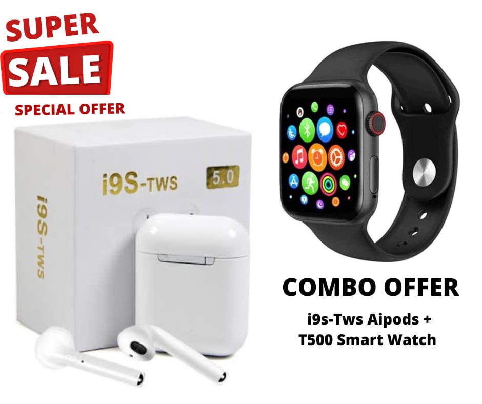 COMBO OFFER T5OO Smart watch & i9-Tws Airpods